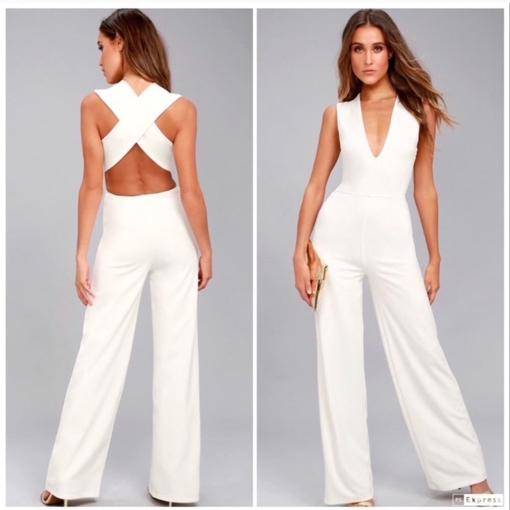 Lulu’s white jumpsuit